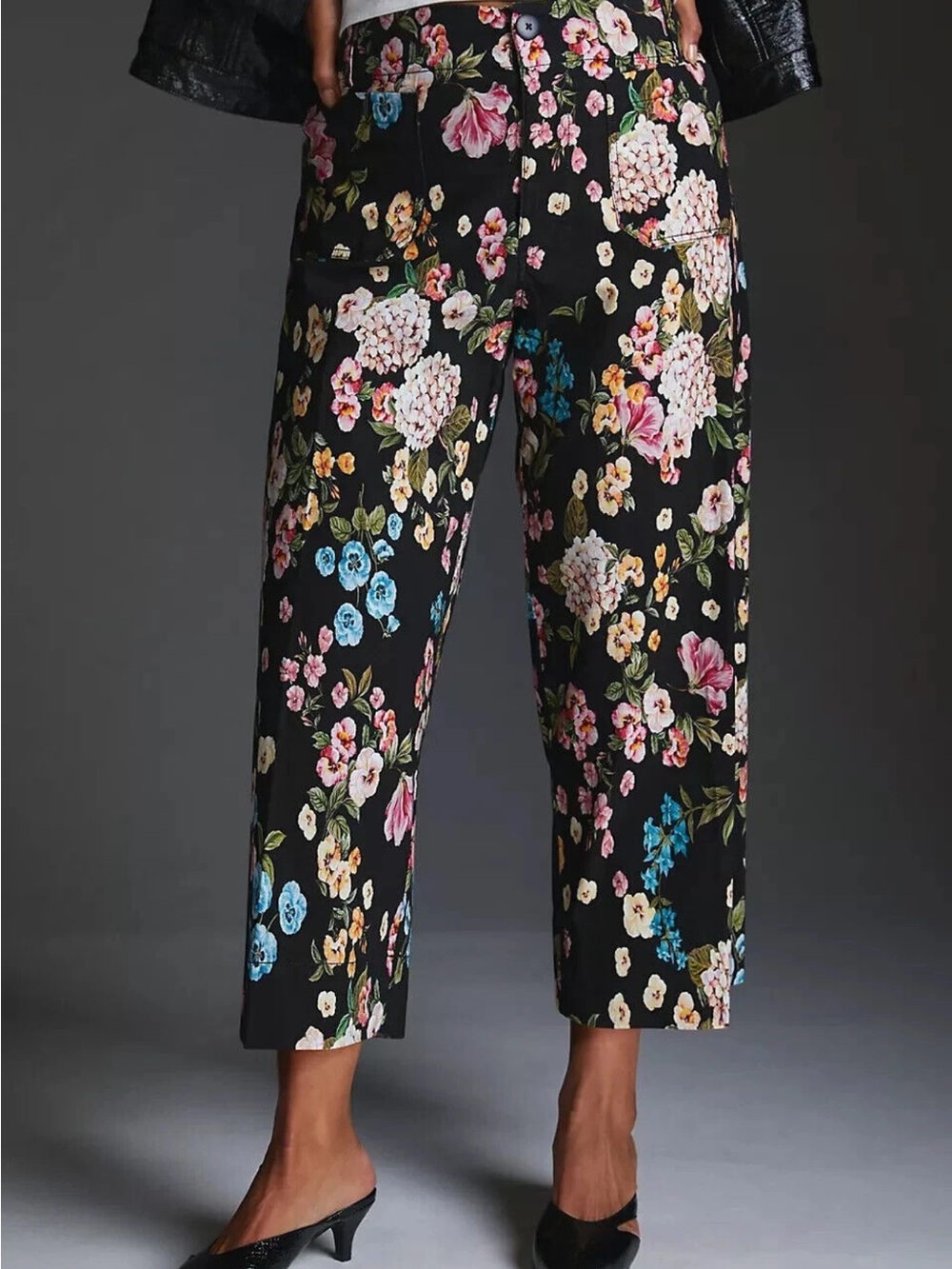 Maeve The Colette Cropped Wide Leg Pants Size 31